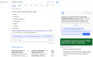 Unveiling the Power of Generative AI Captions: Bing Search Gets a Boost
