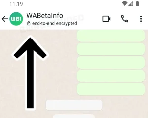 “end-to-end encrypted” status message will look like. Screenshot: WABetaInfo
