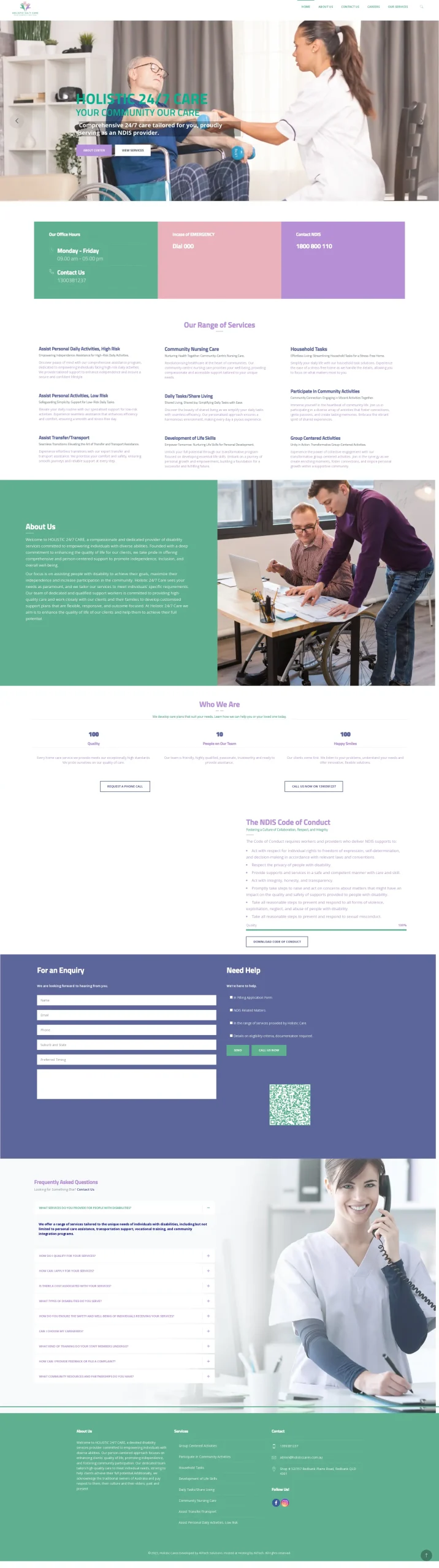 Holisticcares.com.au Health & Wellness Website (WordPress) 1 Holisticcares 1 scaled
