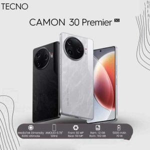 What innovative sensor is incorporated into the Tecno Camon 30 Premier 5G to capture striking images with remarkable clarity and detail?