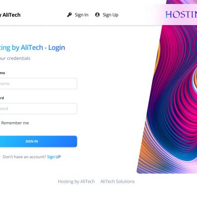 Hosting by AliTech User & Reseller Portal – 2021